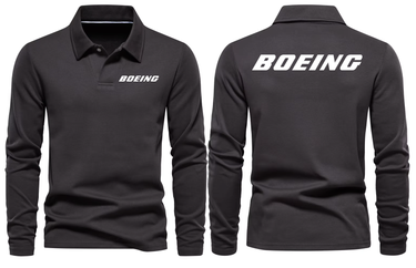 BOEING LONG SLEEVE POLO